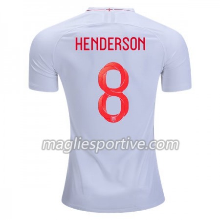 Completo Calcio Inghilterra Henderson 8 Divisa Prima Mondiali 2018